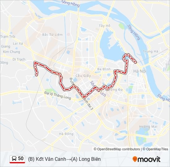 Lộ Trình Xe Bus 50 Hà Nội Mới Nhất 2022